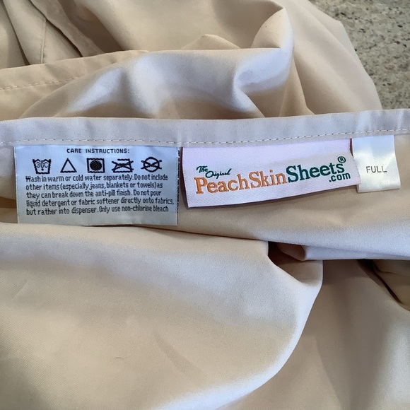 PeachSkin Sheets Full Size Sheet Flat Only Tan Almond Color - Picture 1 of 3